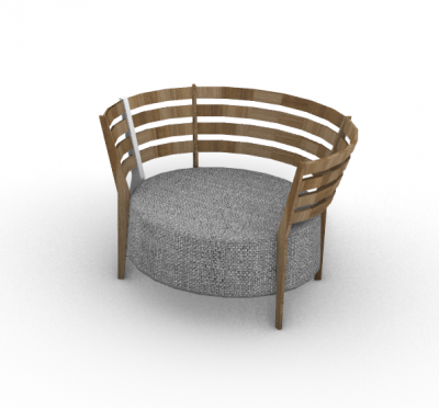 Modern designed outdoor lounge chair 3d model .3dm format
