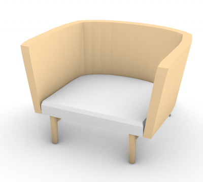 Modern large scaled outdoor lounge chair design 3d model .3dm format