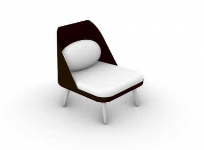 Small sized outdoor lounge chair design 3d model .3dm format