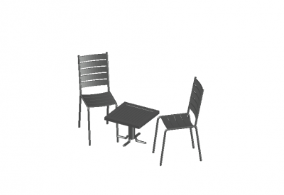 Outdoor designed pit chat chair set with a modern look 3d model .dwg format