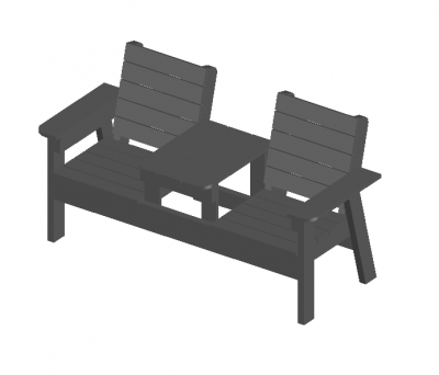 outdoor pit chat chair design with a small scale 3d model .dwg format