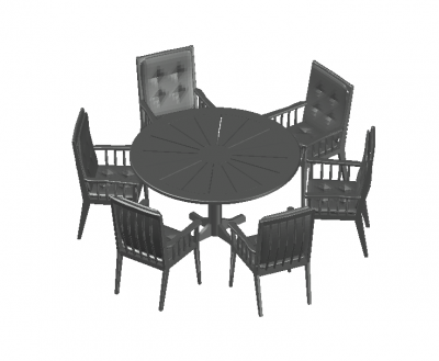 simple designed outdoor pit chat chair set 3d model .dwg format