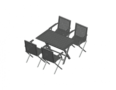 medium sized outdoor pit chat chair 3d model .dwg format