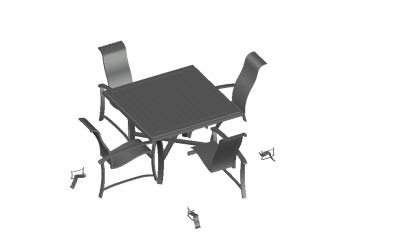 moderate design outdoor pit chat chair 3d model .dwg format