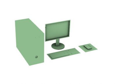 Modern designed computer 3d model .3dm format