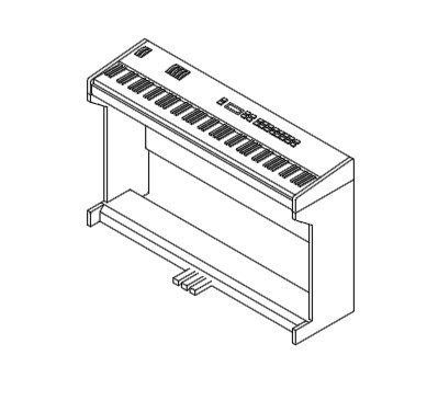Piano isometric .dwg drawing