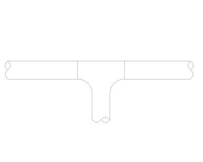 Pipe Tee free autocad download