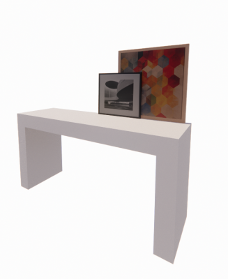 Decoration table with picture revit family