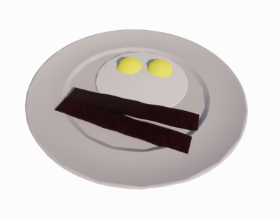 Plate with eggs and bacon revit family
