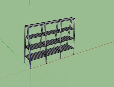 metal designed professional rack 3d model .skp format