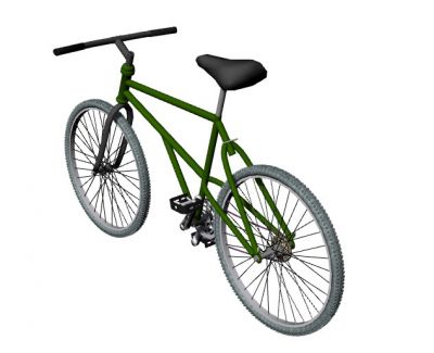 modern looked push bike design with round handle 3d model .3dm format