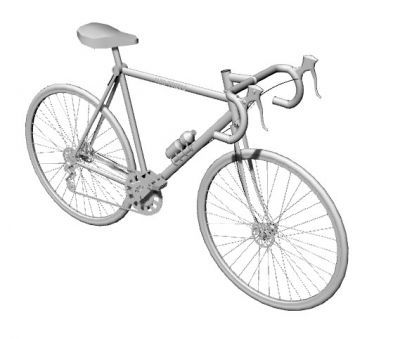 modern looked push bike design with round handle 3d model .3dm format