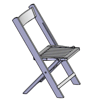 Chaise pliable Solidworks 2019 fichier 3D