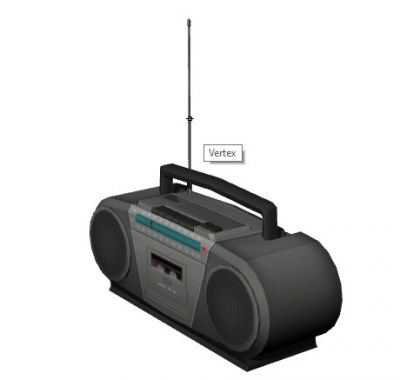 small radio designed with combine two stero speakers 3d model .3dm format