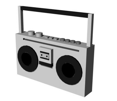 Small handy speaker designed with attached two speaker 3d model .3dm format