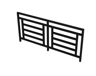 Simple designed steel railing 3d model .3dm format