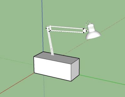 moderately designed reading lamp 3d model .skp format