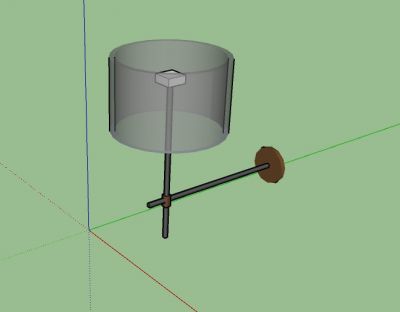 reading lamp with a modern look 3d model .skp format