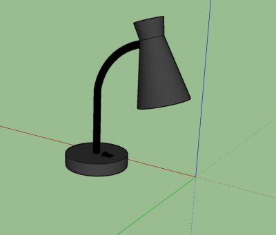 tiny designed modern looking reading lamp 3d model .skp format
