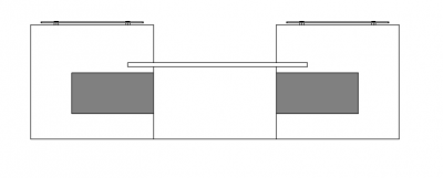 reception table with a simple look 2d model .dwg format