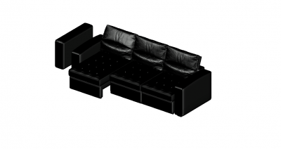modern aesthetic designed recliner sofa chair 3d model .dwg format