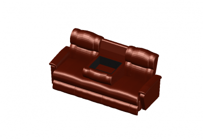 modern stretched designed recliner sofa 3d model .dwg format