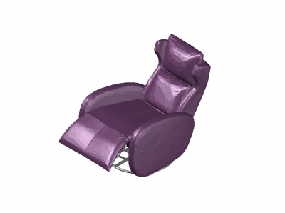 Simple looking designed recliner chair 3d model .dwg format