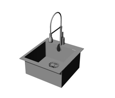 moderately designed restaurant kitchen sink 3d model .3dm format