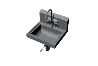 modern aesthetic designed restaurant kitchen sink 3d model .3dm format