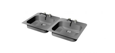restaurant kitchen sink with a simple look 3d model .3dm format