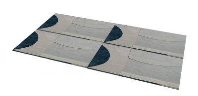 Modern aesthetic design rug 3d model .3dm format