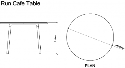 AutoCAD download Run Cafe Table DWG Drawing