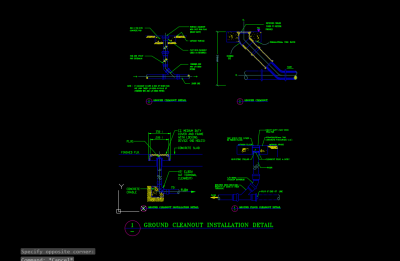 GROUND CLEANOUT PIPE INSTALLATION DETAIL dwg File