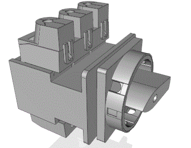 125A 3p Isolator Unterputz, abschließbare Autocad 2010 3D-Datei