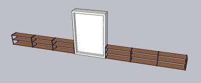 metal large scale designed shoe trestle 3d model .skp format