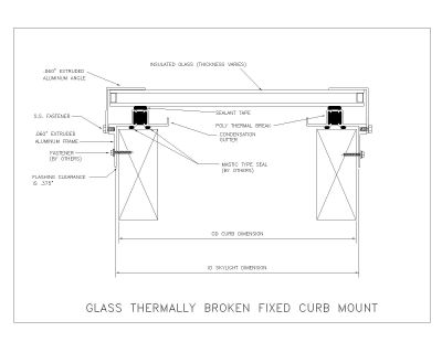Skylight & Roof Windows- Glass Thermally Broken Fixed Curb Mount