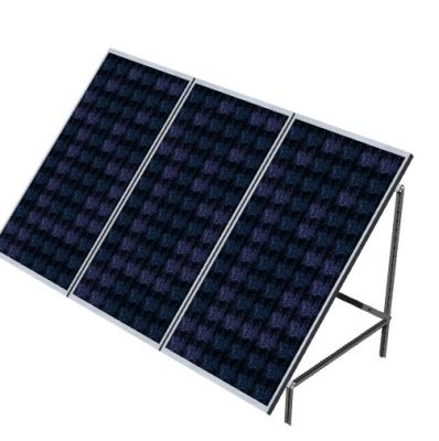 three way paneled solar panels designed 3d model .3dm format