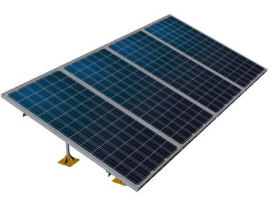 three way paneled solar panels designed 3d model .3dm format