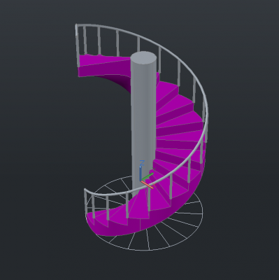 3D-Modell der Wendeltreppe