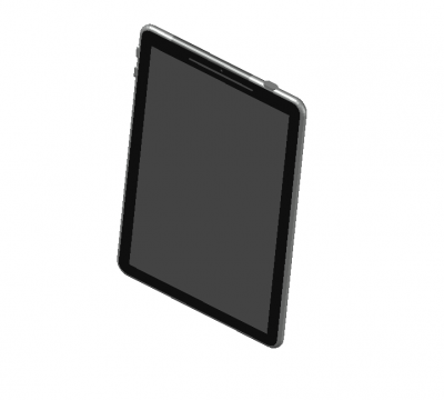medium sized tablet design 3d model .dwg