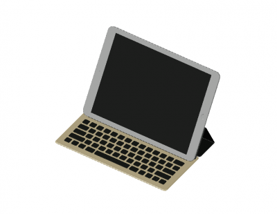 tablet with a modern look 3d model .dwg format