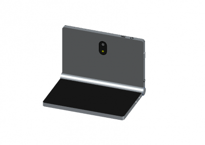 tablet designed with a simple look 3d model .dwg format