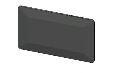 simple designed tablet 3d model .dwg format