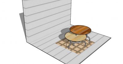 Modern designed gazebo table top 3d model .skp format