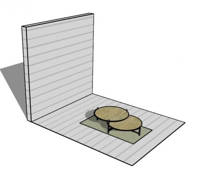 Modern wooden designed gazebo table top with a minimalist look 3d model .skp format