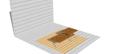 Large scale gazebo table top designed 3d model .skp format