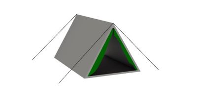 Small portable tent 3d model .3dm model