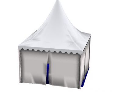 Tent designed with conical roof 3d model .3dm format