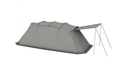 Modern design tent as a semi open space 3d model .3dm format