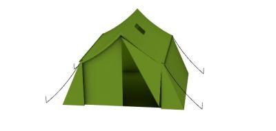 Small designed modern tent 3d model .3dm format